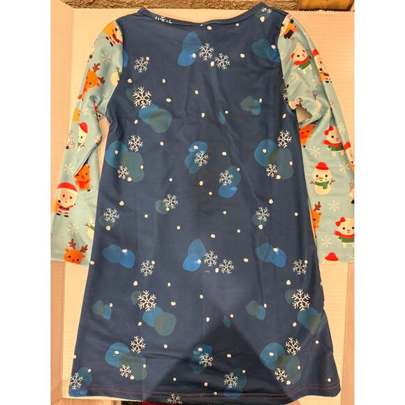 Girls Merry Christmas Dress - Santa Claus Design, Holiday Party Festive Size 6-7 - Picture 2 of 11